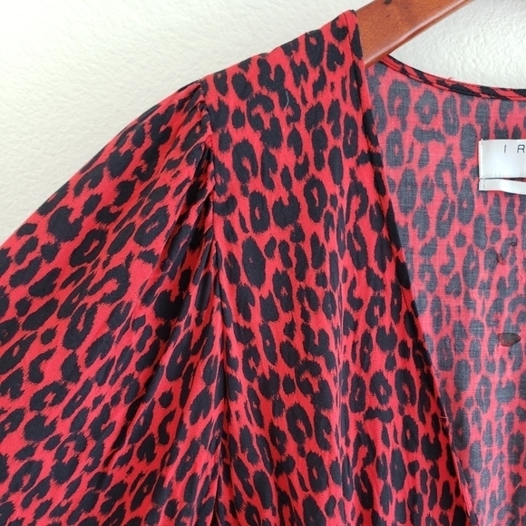 IRO Boina Rad & Black colors Leopard Wrap Dress size 8 or EUR 40 - Picture 6 of 15